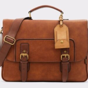 Brown Leather Bag With Shoulder Strap